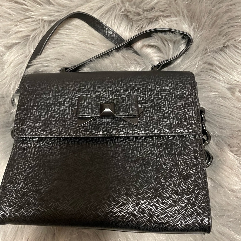 Black luv betsey Johnson purse handbag. Shoulder strap.